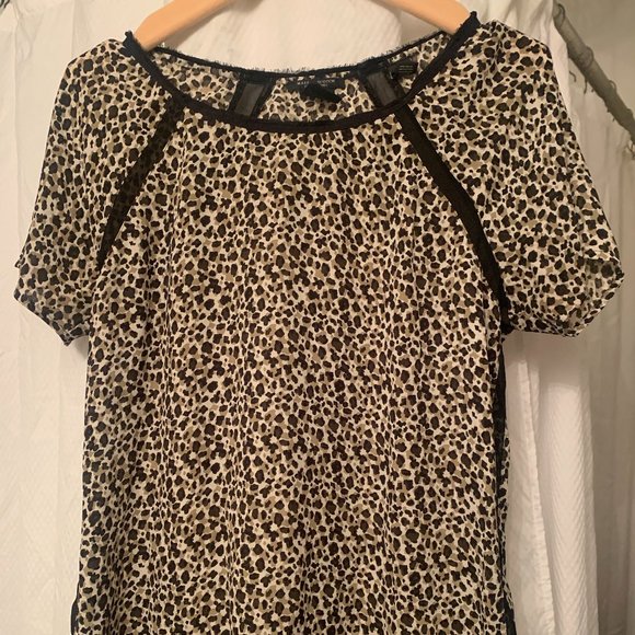 Maison Scotch Silky Feel Animal Print Top Sz 1 - Picture 1 of 3